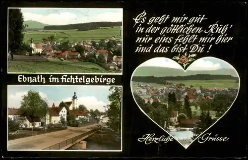 Ansichtskarte Ebnath (Lk Tirschenreuth) 3 Bild: Stadtansichten, Straße 1969