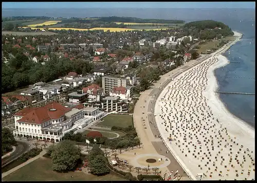 Travemünde-Lübeck Luftbild Strand Partie vom Flugzeug aus 1975