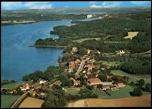 Niederkleveez-Bösdorf (Holstein) Luftaufnahme mit Dieksee Holst. Schweiz 1980