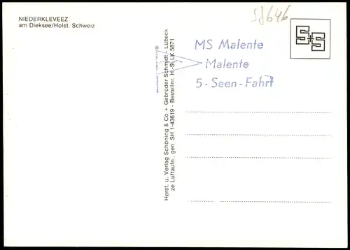 Niederkleveez-Bösdorf (Holstein) Luftaufnahme mit Dieksee Holst. Schweiz 1980