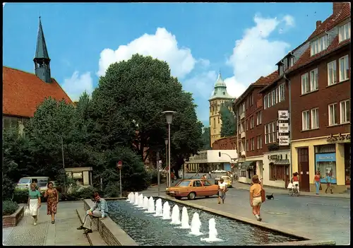 Münster (Westfalen) Neubrückenstraße mit Apostel- und Martinikirche 1975