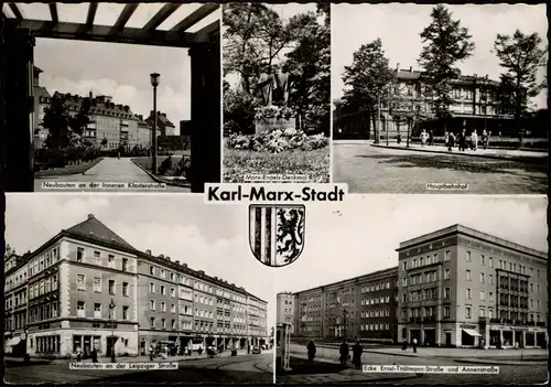 Altchemnitz Chemnitz Karl-Marx-Stadt Bahnhof, Neubauten Klosterstr 4B 1960