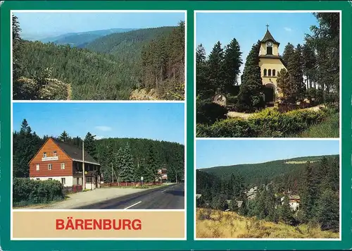 Bärenburg-Altenberg (Erzgebirge) Blick in den Langen Grund, Waldkapelle  1987