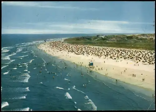 Ansichtskarte Langeoog Luftbild Strand Hotels 1976