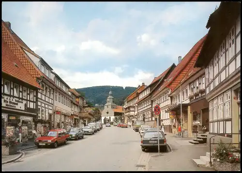 Ansichtskarte Bad Grund (Harz) Osteroder Straße, Autos 1989