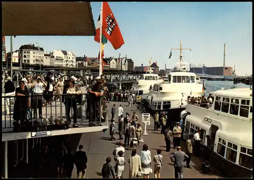 Ansichtskarte St. Pauli-Hamburg Landungsbrücken, Ausflugsschiffe 1976