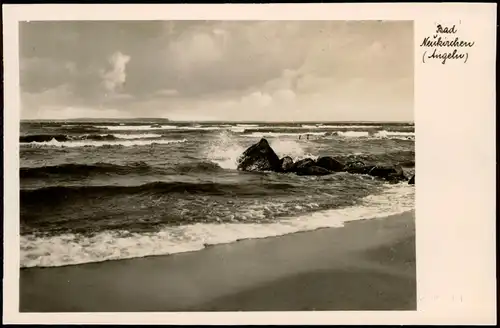 Ansichtskarte Neukirchen (Ostholstein) Strand, Brandung 1954