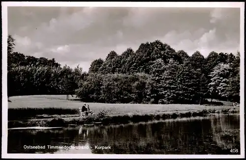 Ansichtskarte Timmendorfer Strand Kurpark, Fotokarte 1954