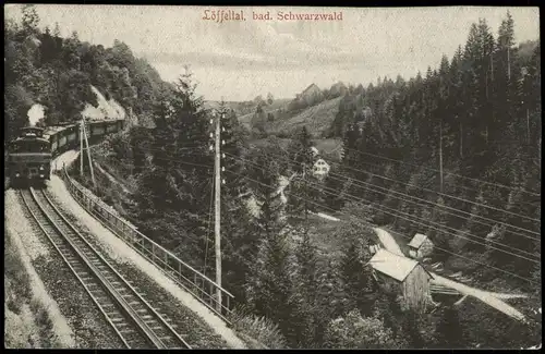 Ansichtskarte Breitnau Dampflokomotive Schwarzwald Löffeltal 1917