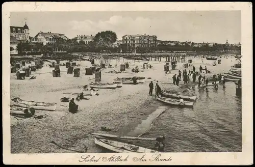 Ansichtskarte Ahlbeck (Usedom) Strand - Hotels 1925