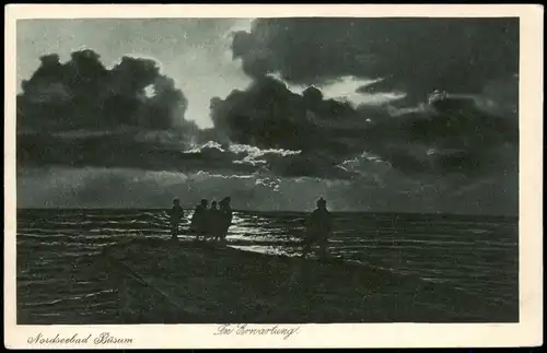 Ansichtskarte Büsum In Erwartung - Stimmungsbild 1928