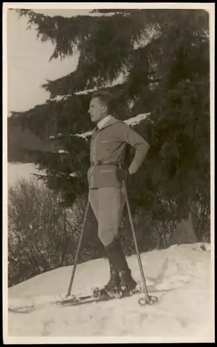 Ansichtskarte  Wintersport: Skifahrer/Snowboarder USA 1932