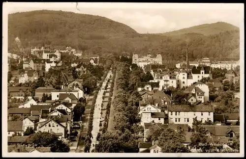 Ansichtskarte Bad Wildungen Blick vom Kirchturm - Straße 1937