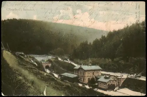 Ansichtskarte Oberhof (Thüringen) Bahnhof 1902