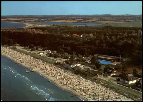 Ansichtskarte Hohwacht Luftbild Luftaufnahme Strand Schwimmbad 1978