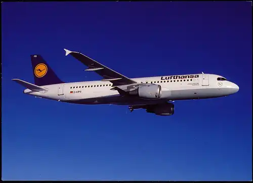 Ansichtskarte  Flugzeug Airplane Avion Lufthansa Airbus A320-200 im Flug 2000