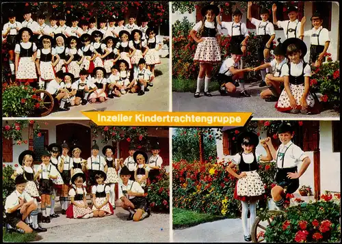 Inzell / Obb.  Kindertrachtengruppe vor dem Staufen-Hof Leitung: T. Egger 1970