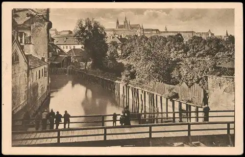 Postcard Prag Praha Pohled z Kampy PRAGUE Vue de l'île Kampa 1920