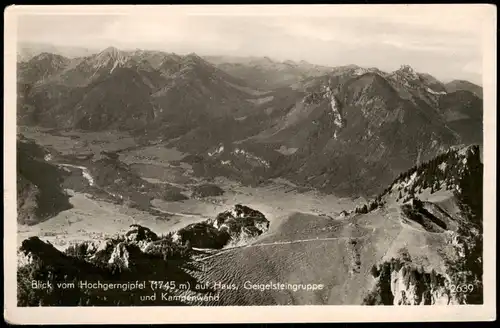 Chiemgau-Kampenwand Blick vom Hochgerngipfel auf Haus Kampenwand 1940