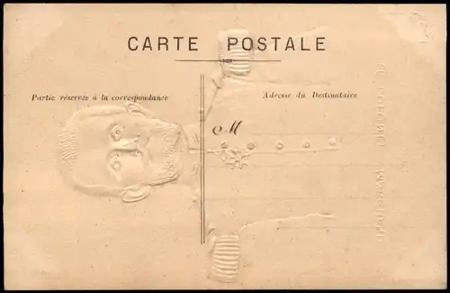 LE COLONEL MARCHAND Künstlerkarte - Militär France Frankreich 1911 Prägekarte