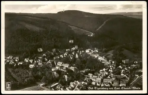 Ansichtskarte Elgersburg Luftbild 1940 Stempel Manebach