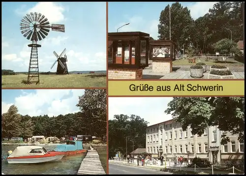 Alt Schwerin Windmühle, Agrarhistorisches Museum Gaststätte, Campingplatz 1988