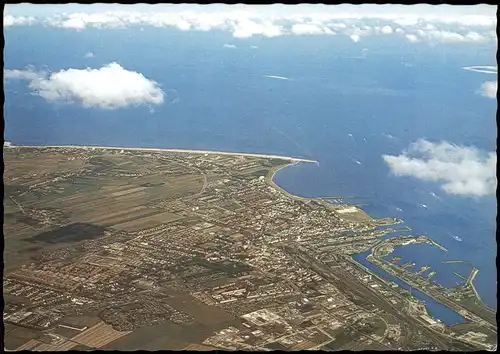 Cuxhaven Luftaufnahme aus 3000 m Höhe in nordwestlicher Richtung 1978