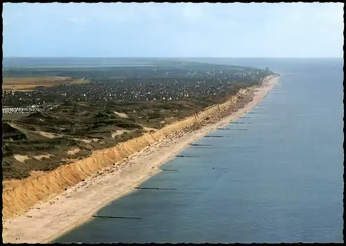 Sylt Insel Sylt Am „Roten Kliff" Luftaufnahme von Nordwesten 1986