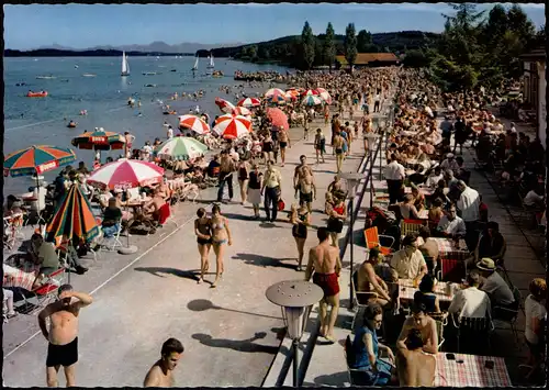 Waging am See Strandpartie am Strandkurhaus  Waging a. See 1967