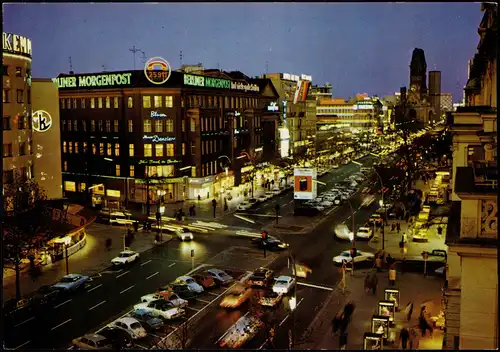 Ansichtskarte Charlottenburg-Berlin Kurfürstendamm bei Nacht 1960