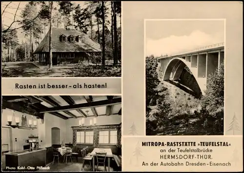 Hermsdorf (Thüringen) Hermsdorfer Kreuz MITROPA-RASTSTÄTTE Mehrbild 1962