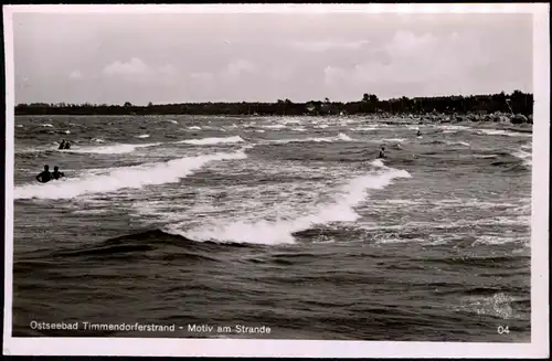 Ansichtskarte Timmendorfer Strand Motiv am Strande - Fotokarte 1953