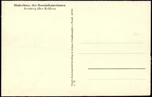 Arenberg-Koblenz Rosenkranz-Gruppe Mutterhaus der Dominikanerinnen 1940