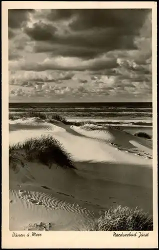 Ansichtskarte Juist Dünen ü. Meer Stimmungsbild - Fotokarte 1940