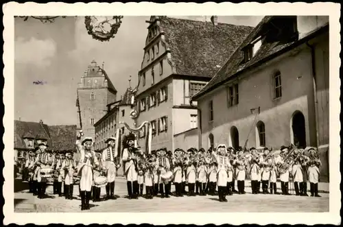 Ansichtskarte Dinkelsbühl ,,Knabenkapelle" - Straßenpartie 1962