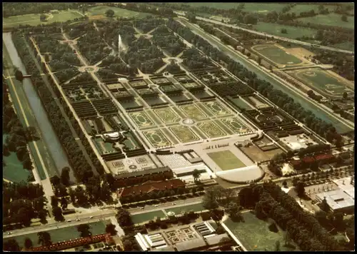 Ansichtskarte Herrenhausen-Hannover Luftbild Großer Garten 1971