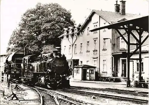 Dippoldiswalde Schmalspurbahn Freital  Kipsdorf, Bahnhof Dippoldiswalde 1983