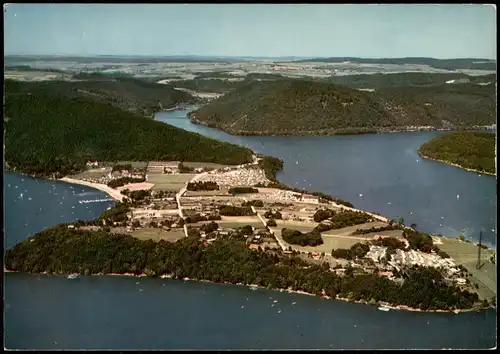 Ansichtskarte Waldeck (am Edersee) Luftbild Edertalsperre Insel Scheid 1970