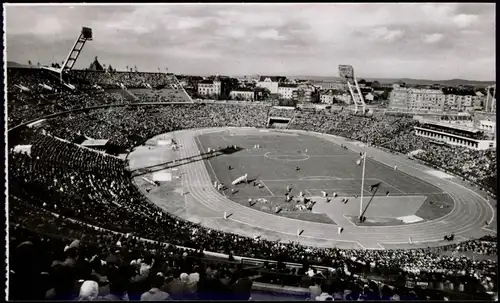 Postcard Budapest Népstadion Volksstadion Stadiona lidova 1960