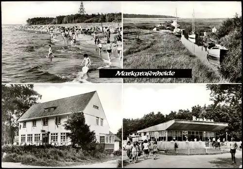 Markgrafenheide-Rostock DDR Mehrbildkarte mit 4 Ortsansichten 1978