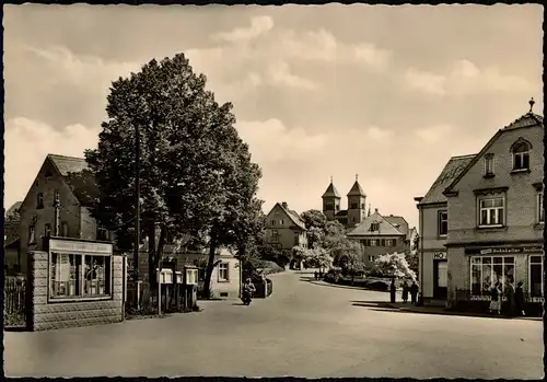 Bad Klosterlausnitz Straßen Partie zur DDR-Zeit Blick zur Klosterkirche 1960