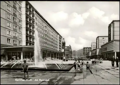 Ansichtskarte Zentrum-Chemnitz Rosenhof - Neubauten 1973