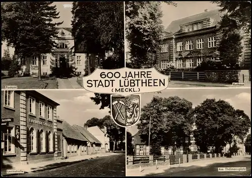 Ansichtskarte Lübtheen Post, Platz Leninstraße 1963  Landpoststempel Jessenitz