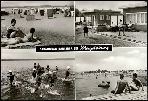 Magdeburg Strandbad Barleber See, Kinder, Liegestühle, Strandkörbe 1976