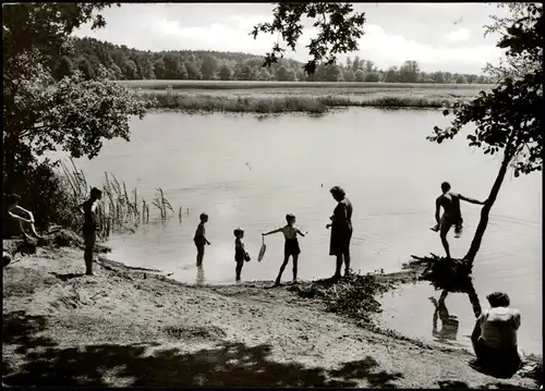 Ansichtskarte Kamern (Havel) Am See - badende 1978
