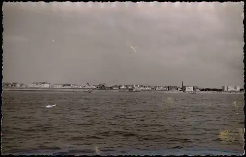 Ansichtskarte Norderney Blick vom Meer auf die Stadt 1934 Privatfoto