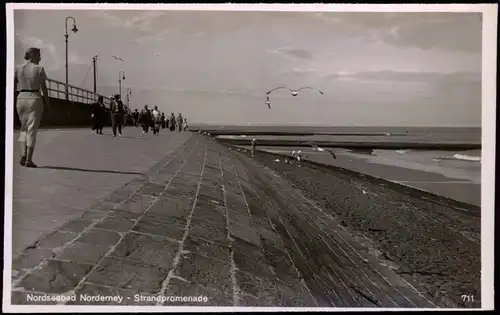 Ansichtskarte Norderney Strandpromenade 1934