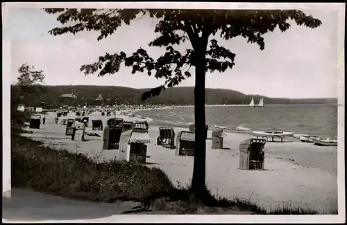 Ansichtskarte Timmendorfer Strand Strandpartie - Strandkörbe 1956
