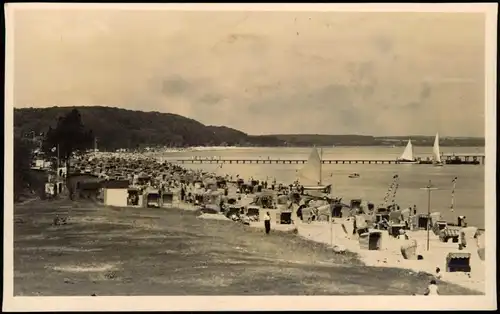 Ansichtskarte Timmendorfer Strand Strandleben, Seebrücke - Weg 1938