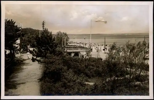 Ansichtskarte Timmendorfer Strand Partie an der Strandhalle 1938